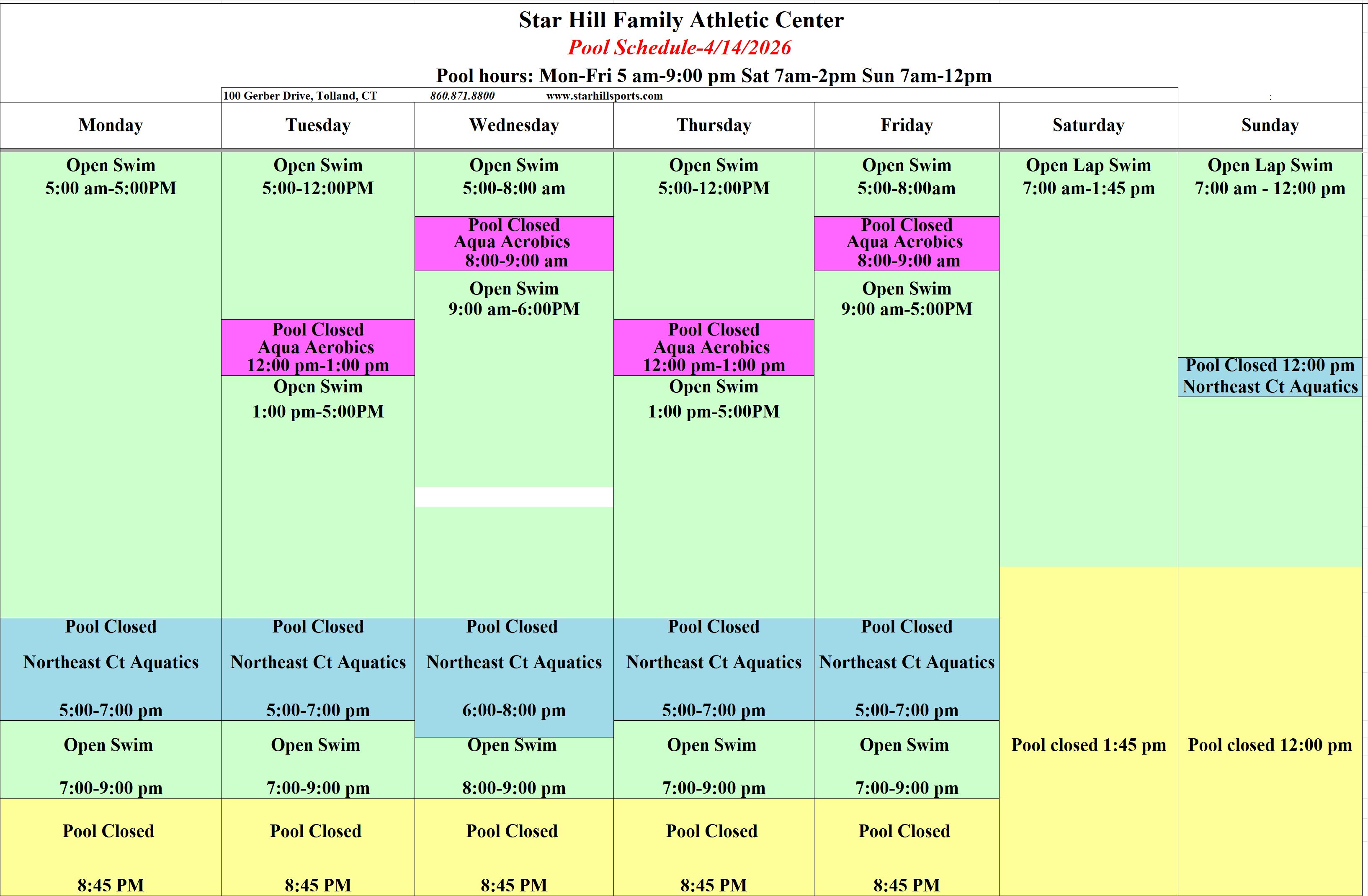pool sch 4-23-26